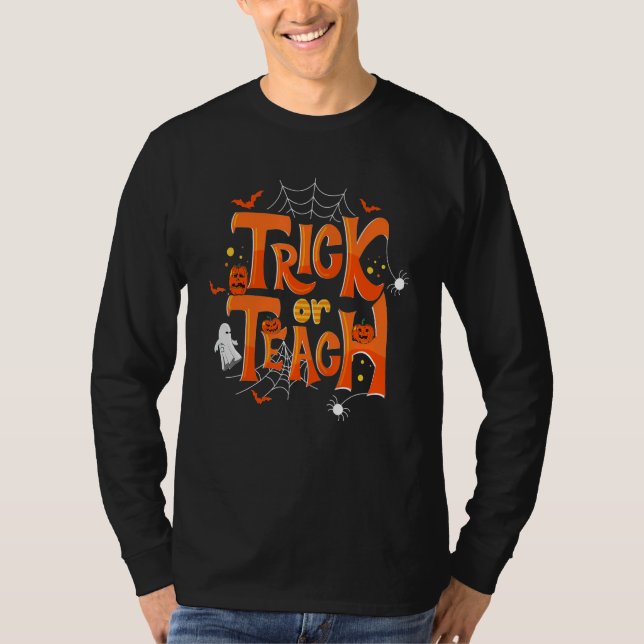 T-shirt Trick Or Teach Funny Teacher Halloween Costume Men (Devant)
