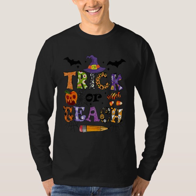T-shirt Trick Or Teach  Teacher Halloween Costume 1 (Devant)