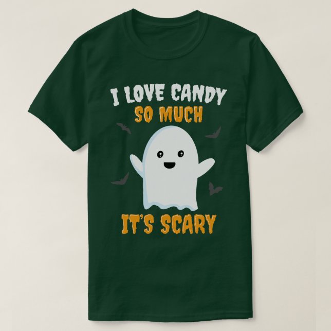 T-shirt Trick or Treat Candy mignonne Ghost Boys Girls Fun (Design devant)