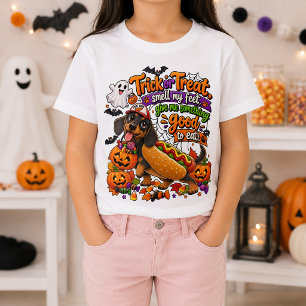 T-shirt Trick or Treat Drôle de Dachshund Hot Dog Hallowee