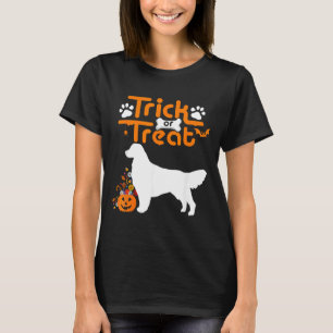 T-shirt Trick Or Treat Golden Retriever Chien Halloween