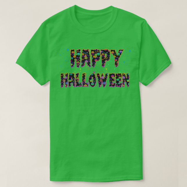 T-shirt Trick or Treat Halloween Chemise Citrouille Happy  (Design devant)