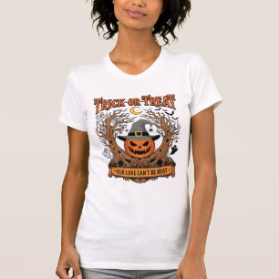 T-shirt Trick Or Treat Halloween Citrouille Chapeau De Sor