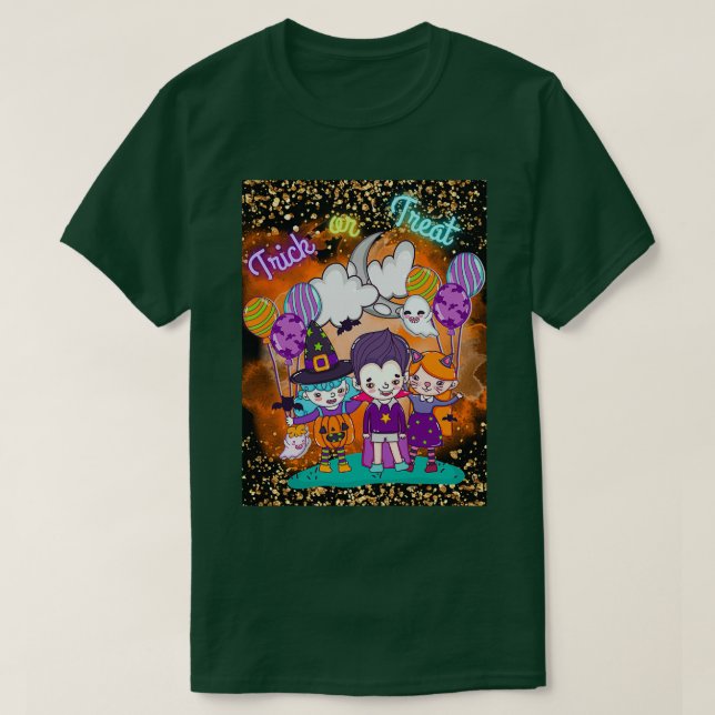 T-shirt Trick or Treat Halloween Costume Party 2 (Design devant)