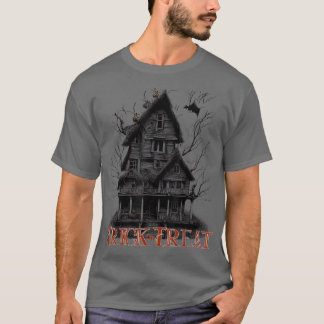 T-shirt Trick or Treat Large Déplaisant House Bats et Jack