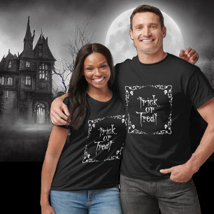 T-shirt Trick or Treat noir et blanc