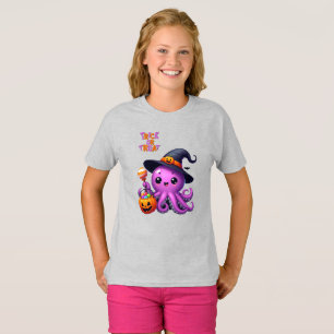 T-shirt Trick or Treat Pieuvre Halloween