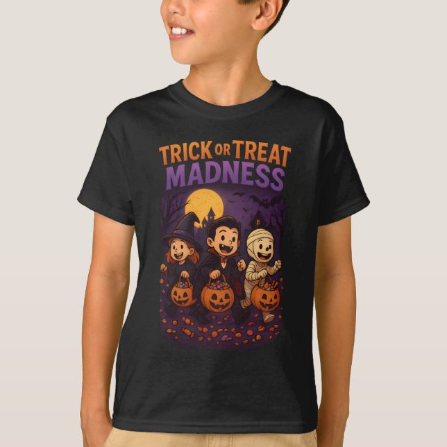 T-shirt Trick or Treat Retro Halloween Vêtements Hommes fe (Devant)