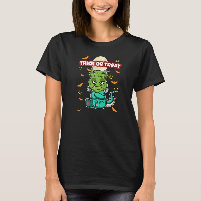T-shirt Trick Or Treat Scary Creepy Halloween Monster Hall (Devant)