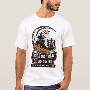 T-shirt Trick Or Treat Sois Si Gentil Halloween Lune Sorci