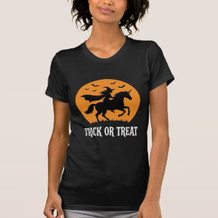 T-shirt Trick or Treat Sorcière Licorne Halloween Design_1