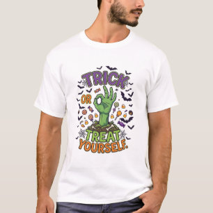 T-shirt Trick Or Treat Yourself Zombie Hand Halloween Bonb
