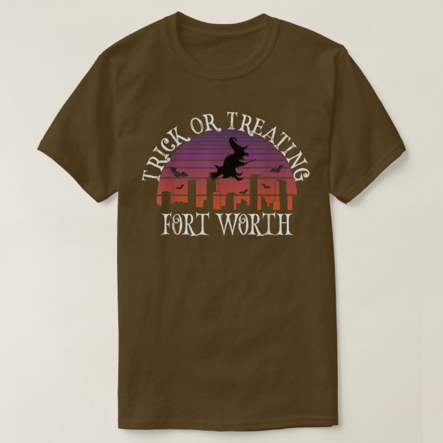 T-shirt Trick or Treating Fort Worth Texas - Spooky Hallow (Design devant)
