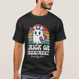 T-shirt Trick Or Treatment Mignon infirmière d'hématologie