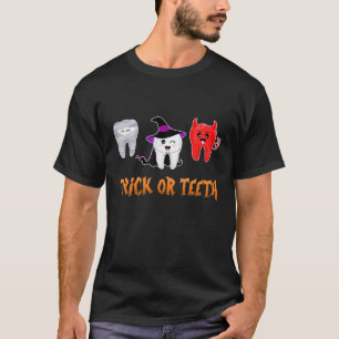 T-shirt Trick Ou Dents Sorcière Casquette Dentaire Assista