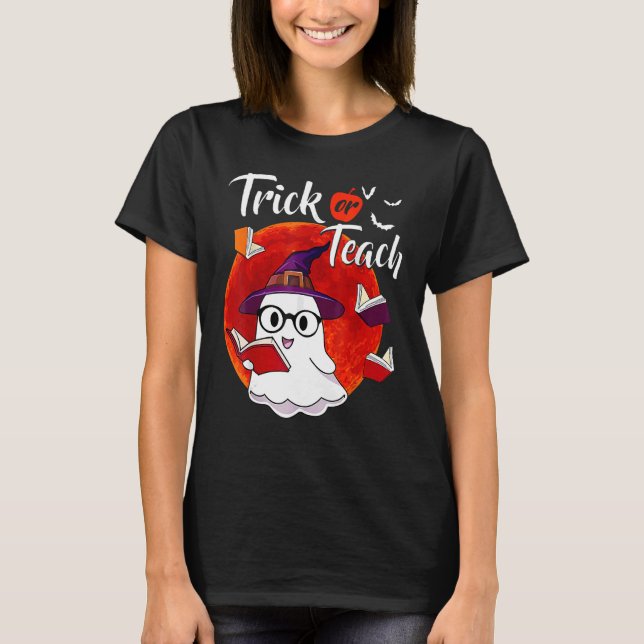 T-shirt Trick Ou Enseignant Ghost Costume Halloween 202 (Devant)