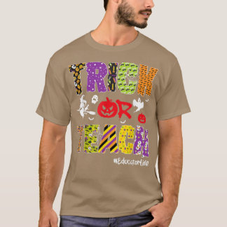 T-shirt Trick Ou Enseigner La Vie De L'Éducateur Citrouill