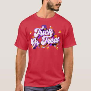 T-shirt Trick Ou Traiter Drôle Halloween Corn Candy Retro