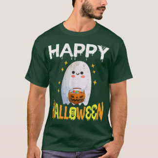T-shirt Trick Ou Traiter Halloween Chemise Fantôme Citroui
