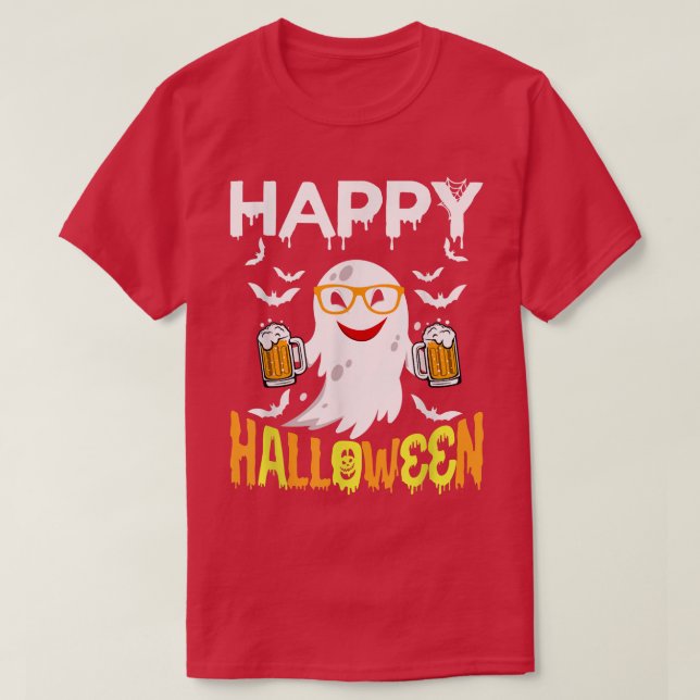 T-shirt Trick Ou Traiter Halloween Chemise Fantôme Citroui (Design devant)