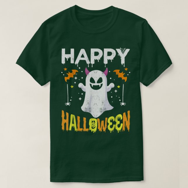 T-shirt Trick Ou Traiter Halloween Chemise Fantôme Citroui (Design devant)