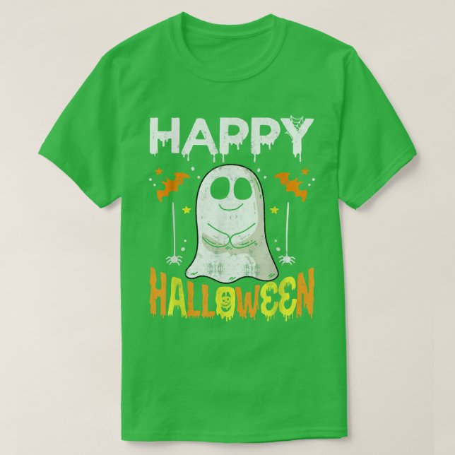 T-shirt Trick Ou Traiter Halloween Chemise Fantôme Citroui (Design devant)