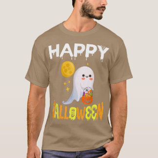 T-shirt Trick Ou Traiter Halloween Chemise Fantôme Citroui