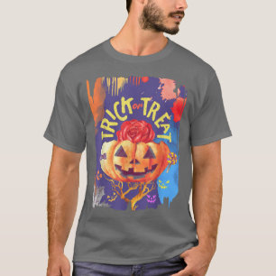 T-shirt Trick ou traiter Halloween Citrouille d'horreur Ja