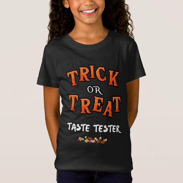T-Shirt TRICK OU TRAITER LE TESTER DES GOÛTS (Devant)