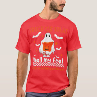 T-shirt Trick Ou Traiter L'Odeur Mes Pieds Ghost Mignonne 