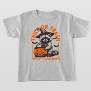 T-shirt Trick ou Trash Funny Raccoon Halloween Vintage