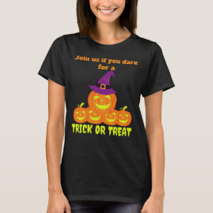 T-shirt Trick Ou Treat Citrouille