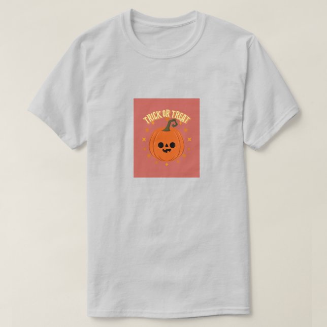 T-shirt Trick ou Treat citrouille pour Halloween (Design devant)
