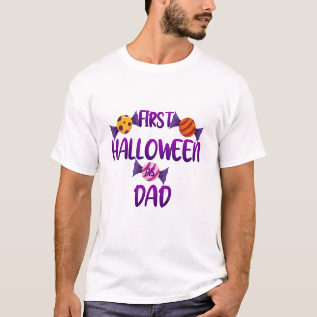 T-shirt Trick Ou Treat For Parents Chemise - Premier Papa! (Devant)