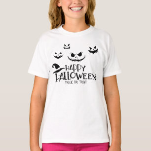 T-shirt Trick ou Treat Happy Halloween Costume pour filles