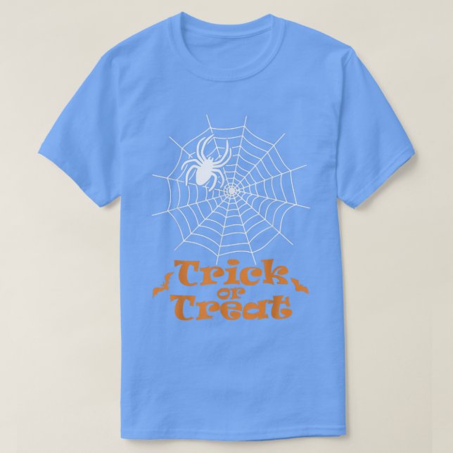 T-shirt Trick ou Treat Spider, Spider Web et Bats  (Design devant)