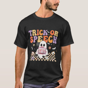 T-shirt Trick Ou Voix Retro Slp Halloween Thérapie De La P
