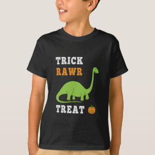 T-shirt Trick Rawr Treat Cute Halloween Brontosaurus Dino