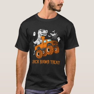 T-shirt Trick Rawr Treat Dinosaur Monster Camion Halloween