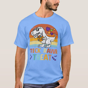 T-shirt Trick Rawr Treat Dinosaur Trex Toddler Boys Hallow