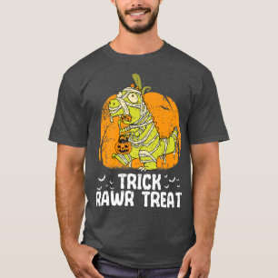 T-shirt Trick Rawr Treat Halloween Costume Citrouille Dino