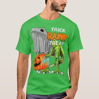T-shirt Trick Rawr Treat Halloween Dinosaur T-rex Boys Tod