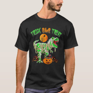 T-shirt Trick Rawr Treat Halloween Dinosaur Trex Garçons T
