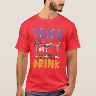 T-shirt Trickor Drink Cocktail retro