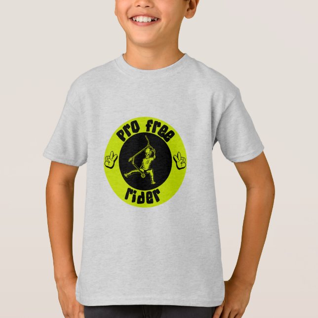 T-shirt Tricks de pilote libre de scooter Pro (Devant)
