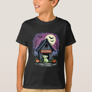 T-shirt Tricks et Traite Mignonne Chien Halloween
