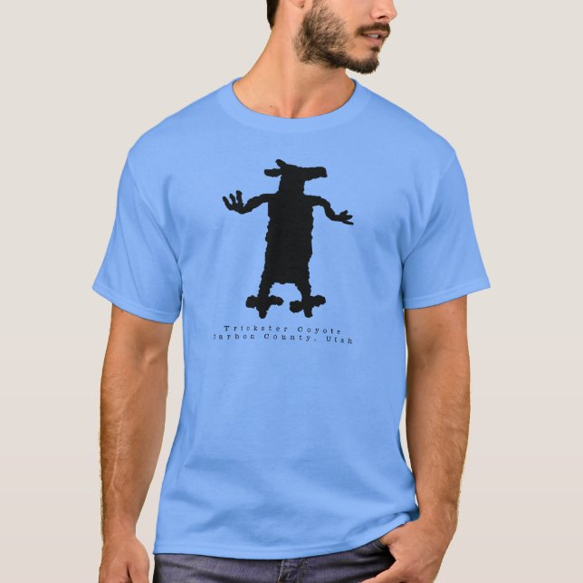 T-shirt Trickster Coyote Petroglyph (Devant)