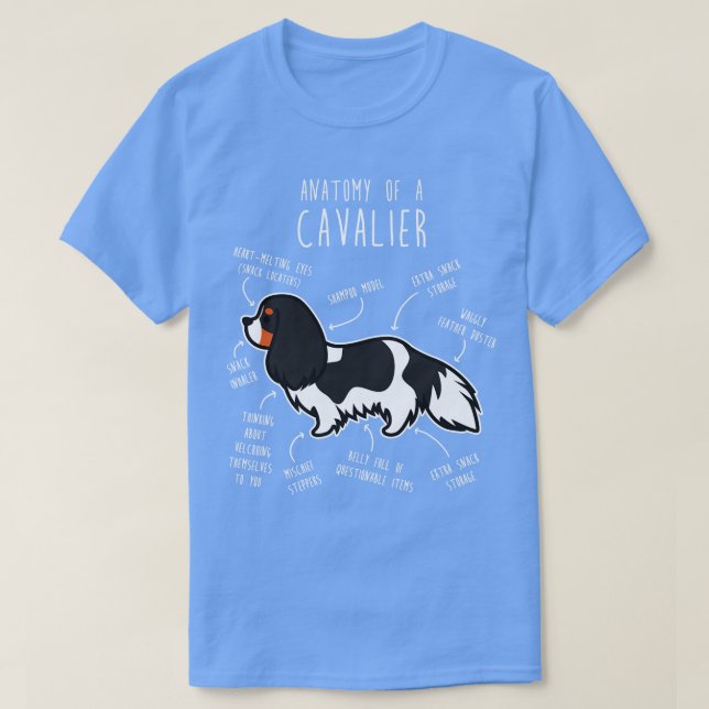 T-shirt TriColor Cavalier King Charles Spaniel Chien Anato (Design devant)