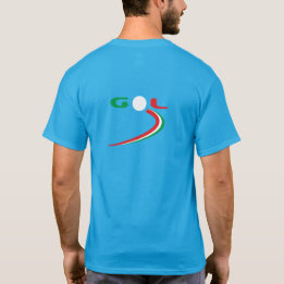 T-shirt Tricolor de caractère Jouer italien Gol Path