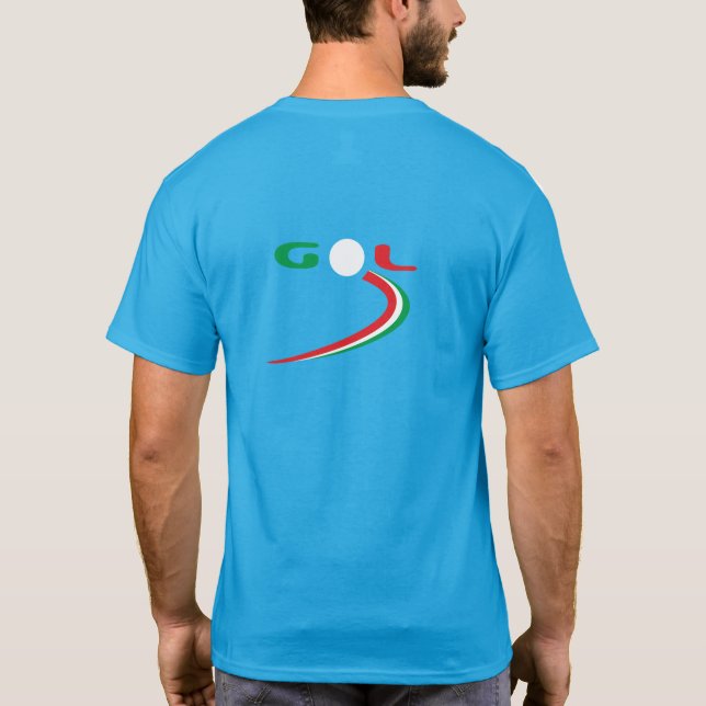 T-shirt Tricolor de caractère Jouer italien Gol Path (Dos)